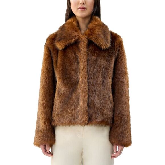 Unreal Fur Jackets & Blazers - Unreal Fur Womens  Courage Jacket, Brown